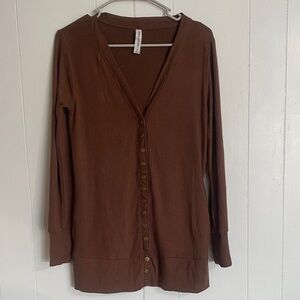 Zenana Outfitters Chocolate Cardigan